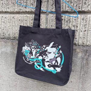 A4ヨコサイズが使いやすい手刷りしたトートバッグ